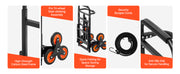 Bild in Galerie-Viewer laden, Amocart 220LBS Stair Climbing Cart Folding Trolley Cart with Telescoping Handle &amp; Wheels Stair Climber Dolly for Home Warehouse
