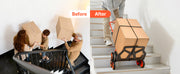 Bild in Galerie-Viewer laden, Amocart 120LBS Stair Climbing Cart Portable Folding Trolley with Telescoping Handle Stair Climber Dolly for Groceries Warehouse
