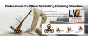 Bild in Galerie-Viewer laden, Amocart 440/770 lbs Folding Hand Truck Dolly with 6 Wheels &amp; 2 Elastic Ropes Stair Climbing Cart for Shopping Moving Warehouse
