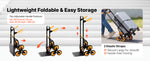 Amocart 440/770 lbs Folding Hand Truck Dolly with 6 Wheels & 2 Elastic Ropes Stair Climbing Cart for Shopping Moving Warehouse