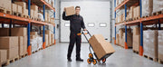 Bild in Galerie-Viewer laden, Amocart 440/770 lbs Folding Hand Truck Dolly with 6 Wheels &amp; 2 Elastic Ropes Stair Climbing Cart for Shopping Moving Warehouse

