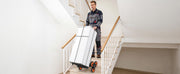 Bild in Galerie-Viewer laden, Amocart 220LBS Stair Climbing Cart Folding Trolley Cart with Telescoping Handle &amp; Wheels Stair Climber Dolly for Home Warehouse
