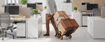 Amocart 440/770 lbs Stair Climbing Cart Folding Trolley Cart with Telescoping Handle 6 Wheels 2 Bungee Cords for Home Groceries