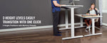 Amocart Standing Desk Frame  Electric Stand Up Computer Desk Legs Ergonomic DIY Workstation Base for Home Office Black white