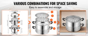 Load image into Gallery viewer, Amocart Steamer Pot 11in/28cm, 3 Tier Steamer Pot for Cooking with 8.5QT Stock Pot, 304 Stainless Steel Food Steamer Cookware
