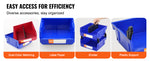 Amocart 6pcs Garage Storage Bin Hanging Stackable Wall Mounted Organizer Bin Stacking Containers for Closet Kitchen Office