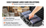 Amocart Graded Card Storage Box 4 Slots or 5Slots with Key Lock or Coded Lock Foam Dividers for 96/108/120/162 PSA Graded Cards