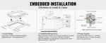 Amocart 2/4/5 Burners Built-in Induction Stove Top 12/24/30in Ceramic Glass Electric Cooktop For Household Commercial  Cooking