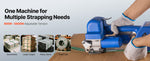 SucceBuy Electric Strapping Machine with Digital Display fit 0.39-0.74in Wide Straps Handheld Pallet Banding Tool for Packaging