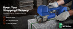 SucceBuy Electric Strapping Machine with Digital Display fit 0.39-0.74in Wide Straps Handheld Pallet Banding Tool for Packaging
