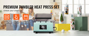Load image into Gallery viewer, Amocart Tumbler Heat Press Machine and Sublimation Tumblers Tumbler Press Set with 8pcs 20OZ Blank Tumblers Mug Press Cup Press
