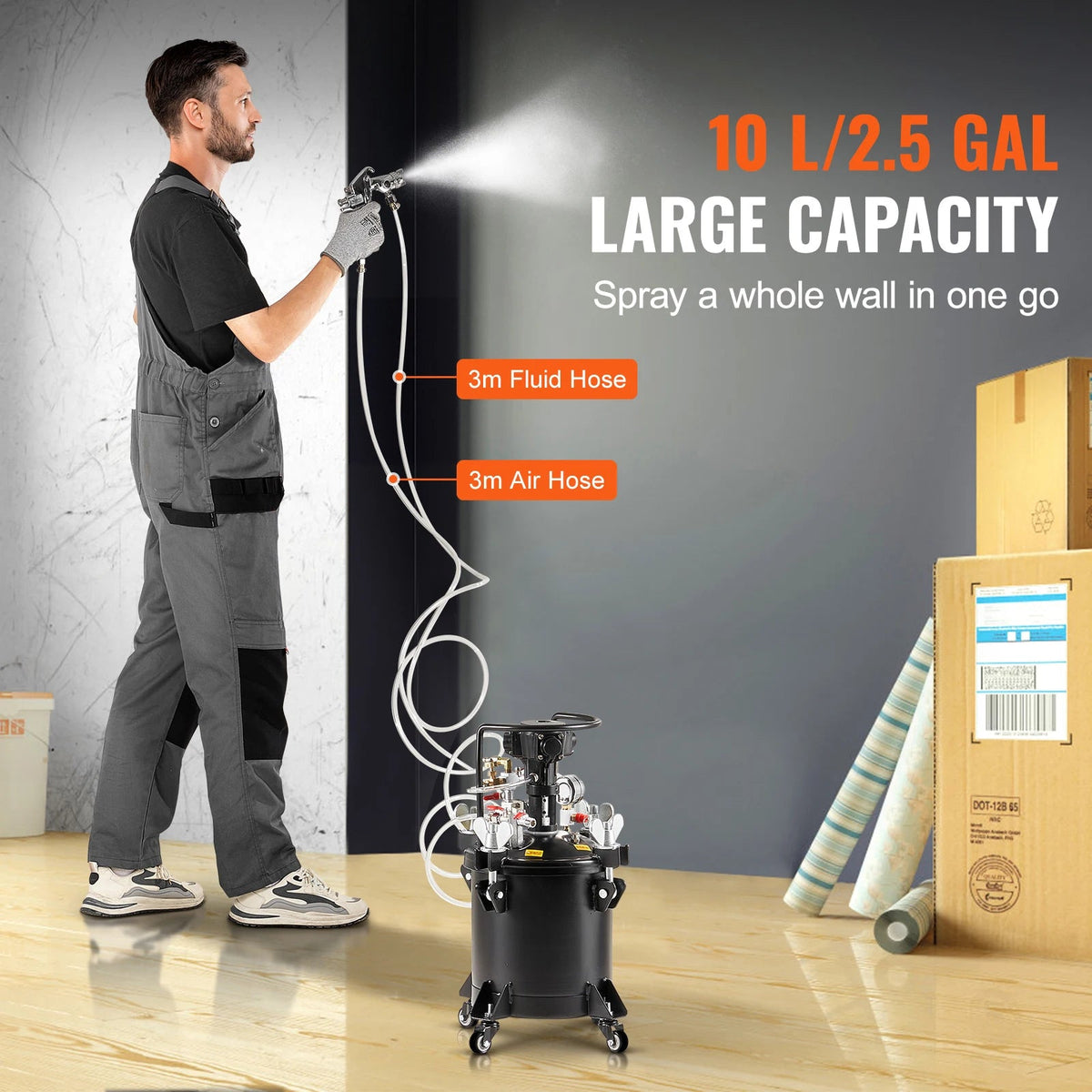 SucceBuy 10L/15L/20L/30L Spray Paint Pressure Pot Stirring Pot Tank Adjustale Pressure Pressure Pot Paint Tank Spray Gun - AMOCARTSucceBuy 10L/15L/20L/30L Spray Paint Pressure Pot Stirring Pot Tank Adjustale Pressure Pressure Pot Paint Tank Spray Gun
