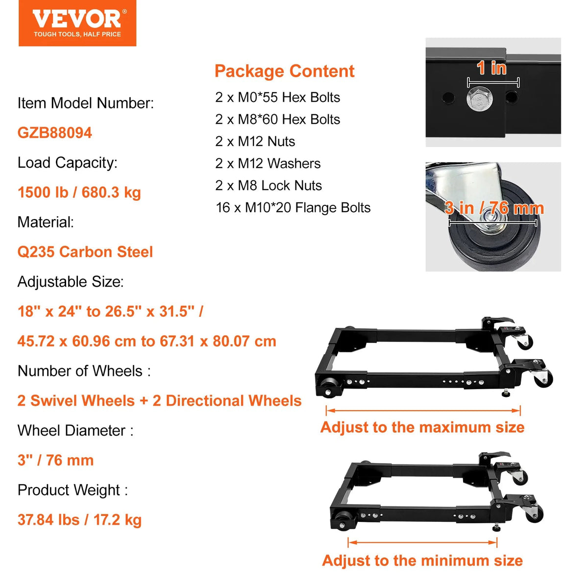 SucceBuy 1500 lbs Washing Machine Fridge Stand Adjustable Base Movable with Swivel Wheels for Laundry Dryer Washer Refrigerator - AMOCARTSucceBuy 1500 lbs Washing Machine Fridge Stand Adjustable Base Movable with Swivel Wheels for Laundry Dryer Washer Refrigerator