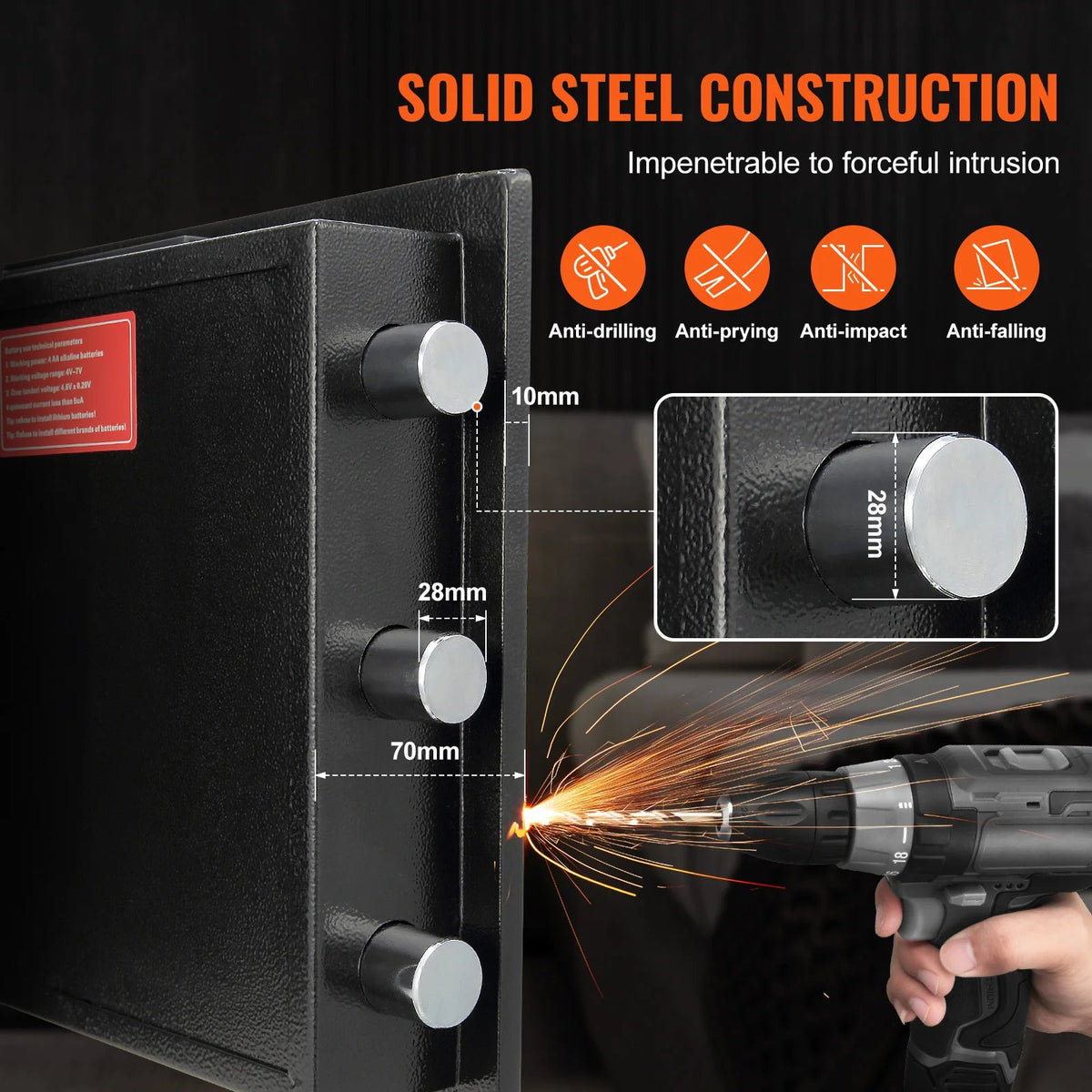 SucceBuy 1.7/2.5Cub Depository Safe Deposit Safe Electronic Code Lock&2 Keys Business Drop Slot Safe for Cash Mail in Home Hotle - AMOCARTSucceBuy 1.7/2.5Cub Depository Safe Deposit Safe Electronic Code Lock&2 Keys Business Drop Slot Safe for Cash Mail in Home Hotle