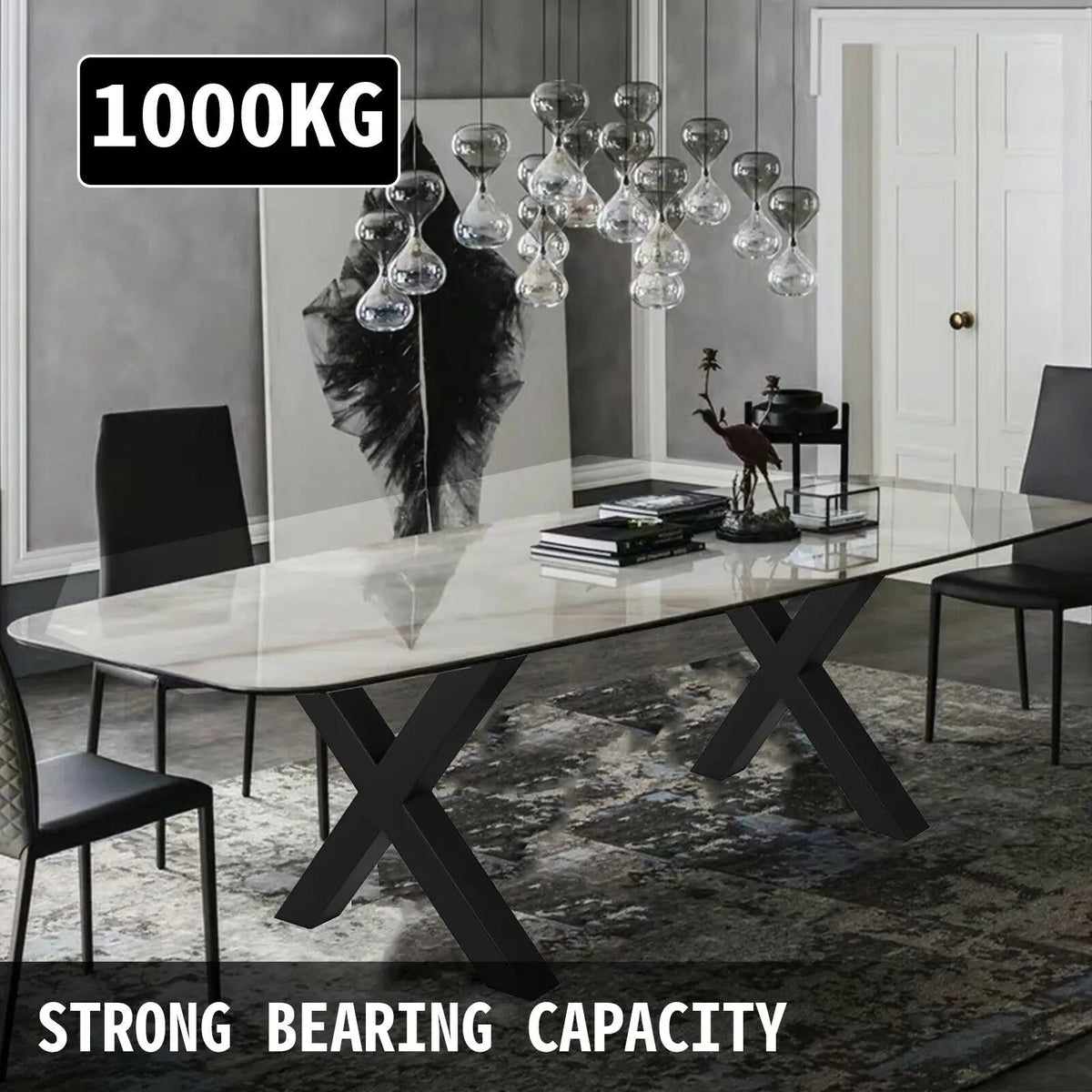 SucceBuy 2PCSMetal Table Legs Steel 2204LBS/1000KG Load X-Shape with Pre-Drilled Holes for Home Use Commercial Bar Hotel Office - AMOCARTSucceBuy 2PCSMetal Table Legs Steel 2204LBS/1000KG Load X-Shape with Pre-Drilled Holes for Home Use Commercial Bar Hotel Office
