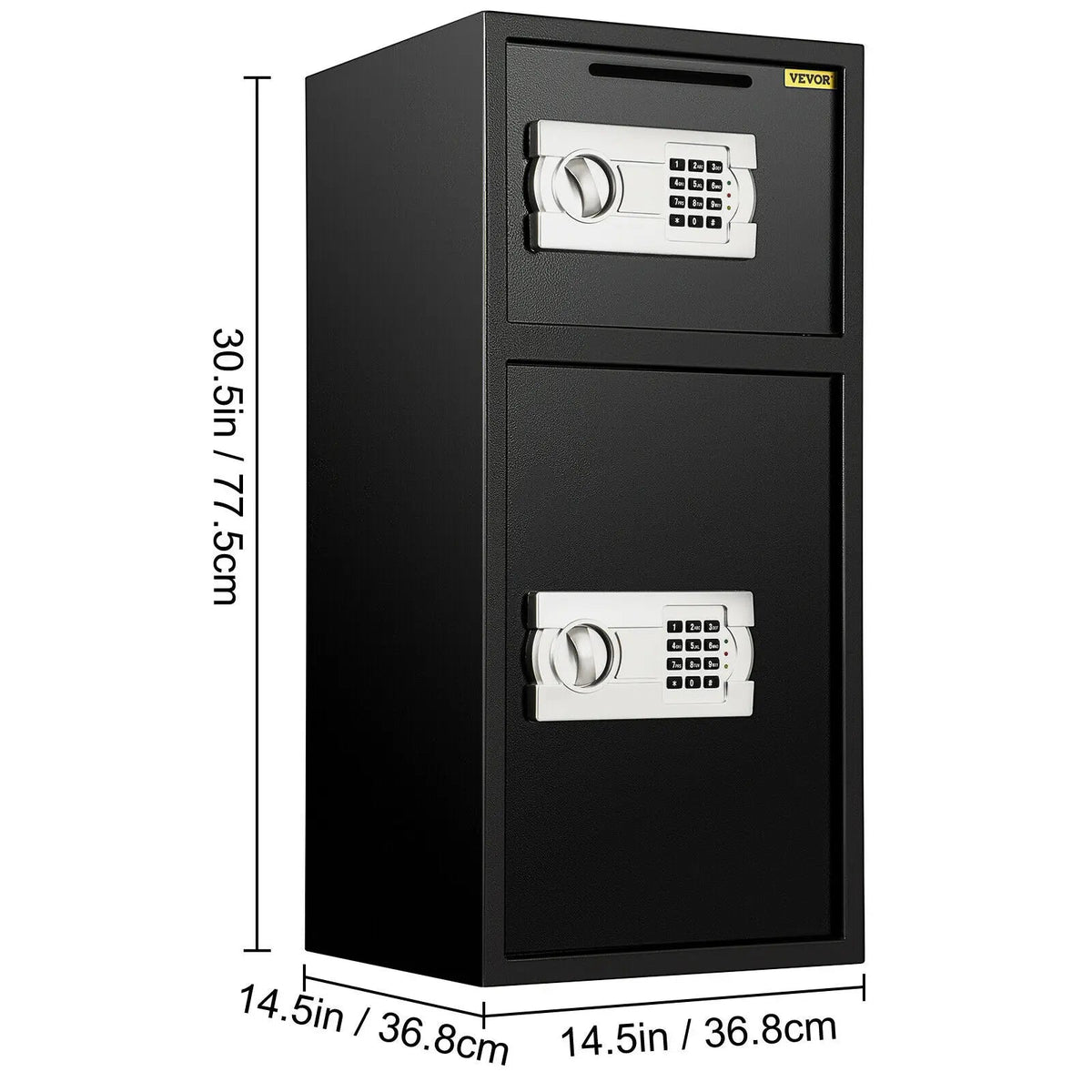 SucceBuy 33" Double Door Safe Deposit Box Secret Hidden Piggy Bank Steel Separate Storage Space Electronic Lock for Office Home - AMOCARTSucceBuy 33" Double Door Safe Deposit Box Secret Hidden Piggy Bank Steel Separate Storage Space Electronic Lock for Office Home