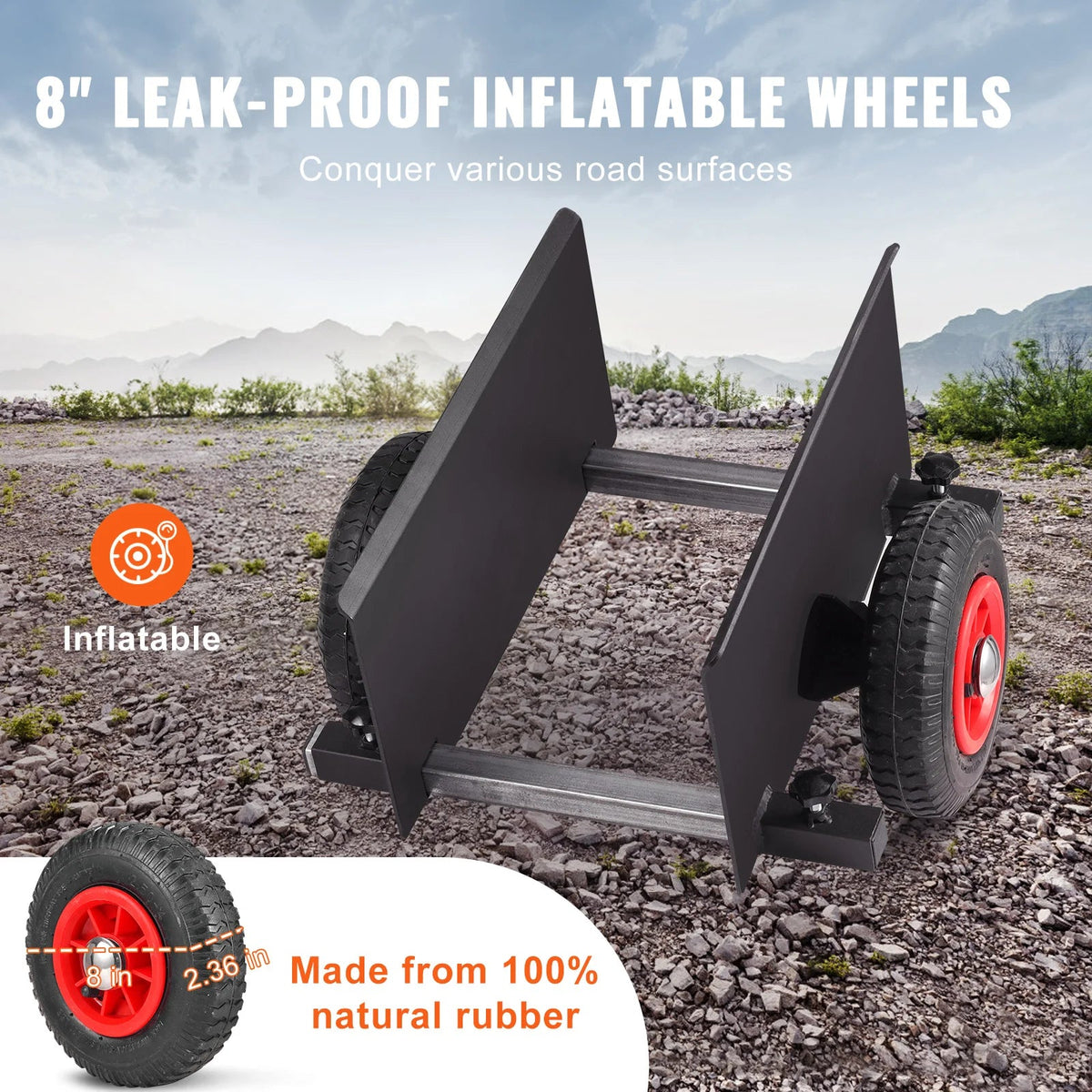SucceBuy 600 lbs Panel Slab Dolly Terrain Moving Cart with Pneumatic Wheels Adjustable Clamp for Drywall Sheet Material Handling - AMOCARTSucceBuy 600 lbs Panel Slab Dolly Terrain Moving Cart with Pneumatic Wheels Adjustable Clamp for Drywall Sheet Material Handling