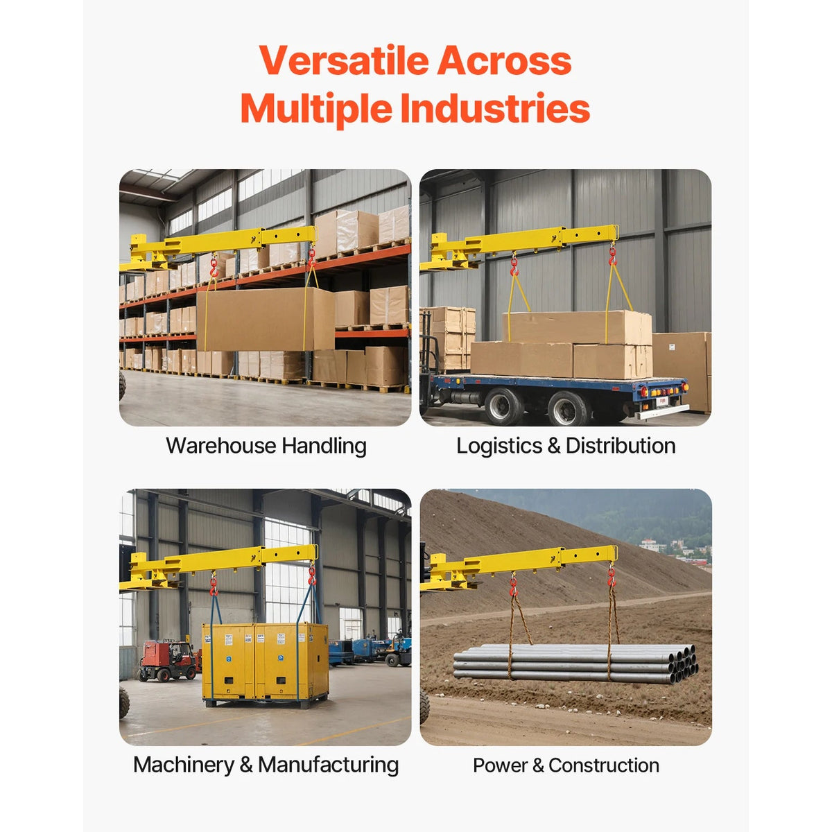 SucceBuy 6000lbs Adjustable Forklift Jib Boom Crane Manual Telescoping Boom Extends Up to 56.1 in Mobile Crane for Warehouse - AMOCARTSucceBuy 6000lbs Adjustable Forklift Jib Boom Crane Manual Telescoping Boom Extends Up to 56.1 in Mobile Crane for Warehouse