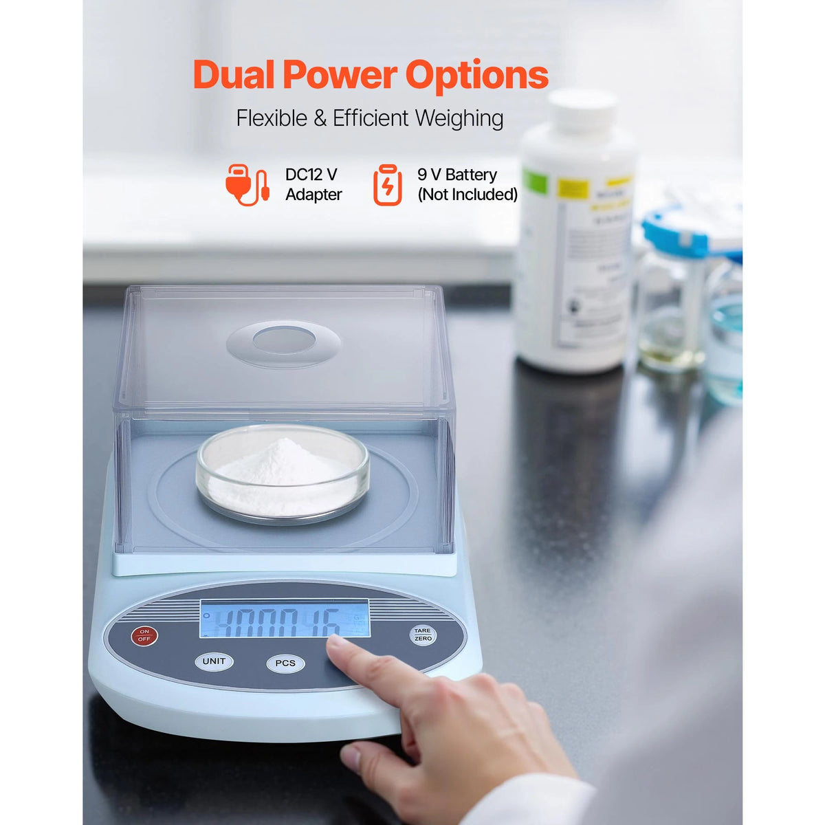 SucceBuy Analytical Balance High Precision Electronic Digital Analytical Balance with Glass Draft Shield for Laboratory Jewelry - AMOCARTSucceBuy Analytical Balance High Precision Electronic Digital Analytical Balance with Glass Draft Shield for Laboratory Jewelry