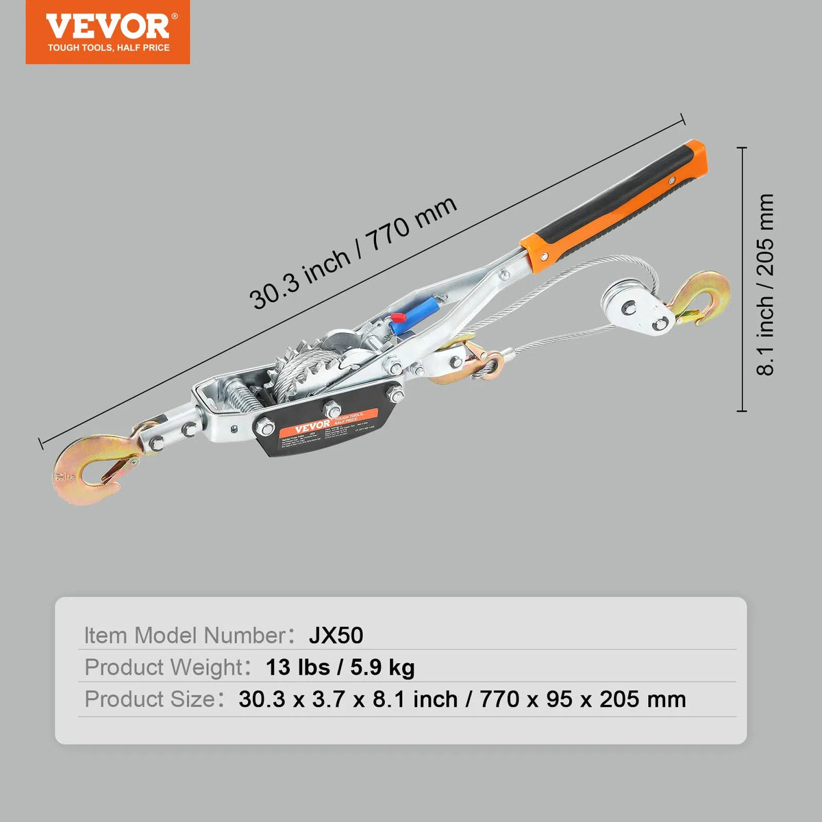 SucceBuy Come Along Winch 2/4/5 Ton Pulling Capacity Heavy Duty Ratchet Automotive Hoist Power Cable Puller for Vehicle Rescue - AMOCARTSucceBuy Come Along Winch 2/4/5 Ton Pulling Capacity Heavy Duty Ratchet Automotive Hoist Power Cable Puller for Vehicle Rescue
