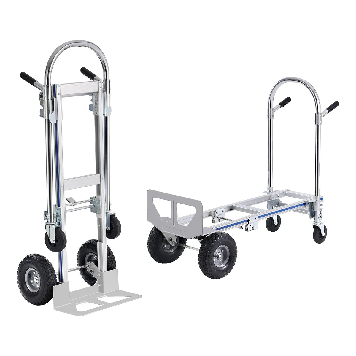 SucceBuy Folding Hand Truck Aluminum Heavy Industrial Collapsible Dolly Cart for Transport and Moving in Warehouse Supermarket - AMOCARTSucceBuy Folding Hand Truck Aluminum Heavy Industrial Collapsible Dolly Cart for Transport and Moving in Warehouse Supermarket