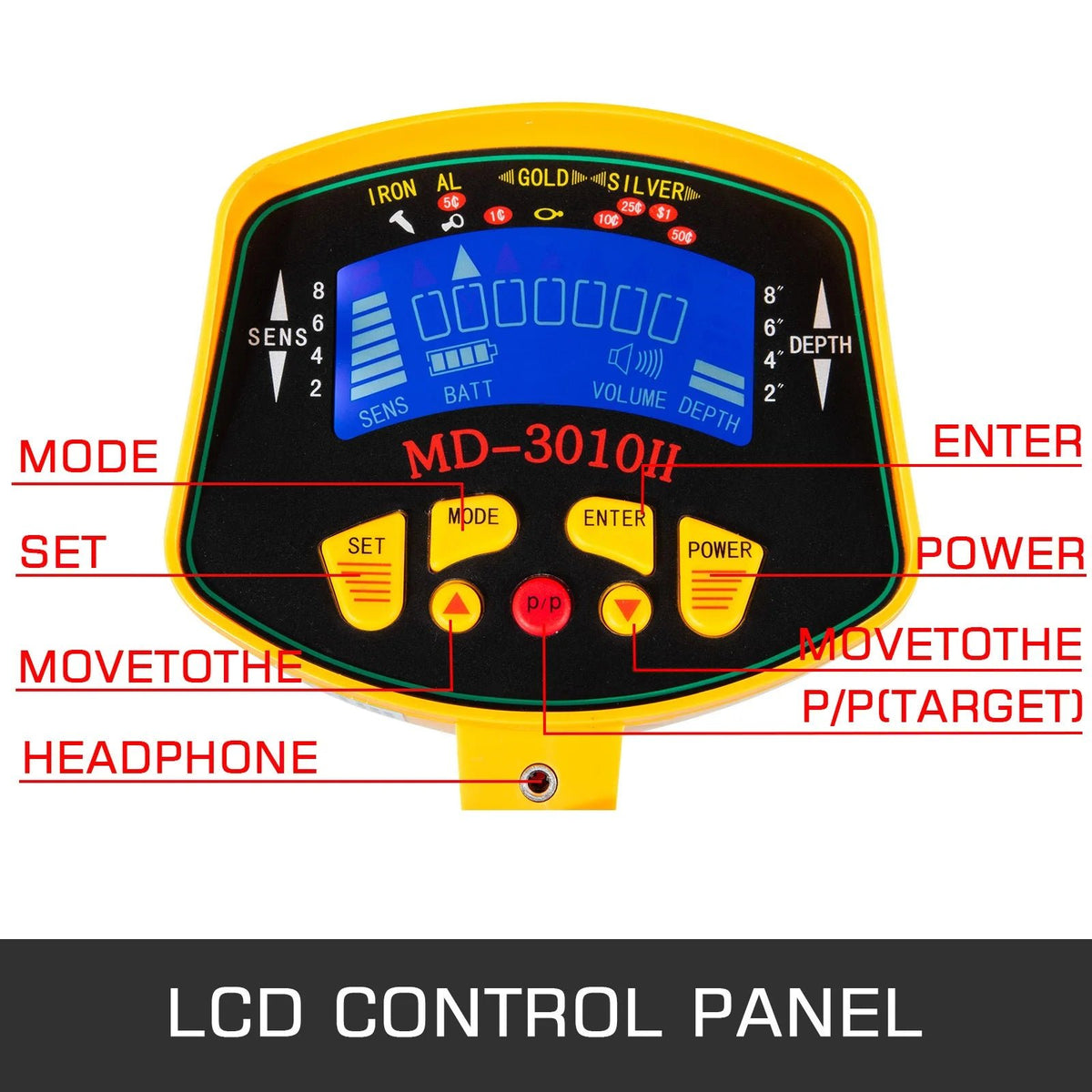 SucceBuy Metal Detector Waterproof Disc Underwater Underground High Accuracy Sensitive LCD Display Humanity for Adults Children - AMOCARTSucceBuy Metal Detector Waterproof Disc Underwater Underground High Accuracy Sensitive LCD Display Humanity for Adults Children