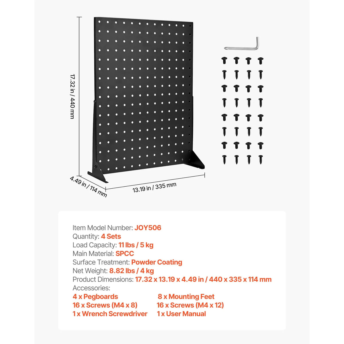 SucceBuy Pegboard Display Stand 17x13 in Tabletop Pegboard Display Stand Thickened Cold-Rolled Steel Peg Board Panel for Grocery - AMOCARTSucceBuy Pegboard Display Stand 17x13 in Tabletop Pegboard Display Stand Thickened Cold-Rolled Steel Peg Board Panel for Grocery