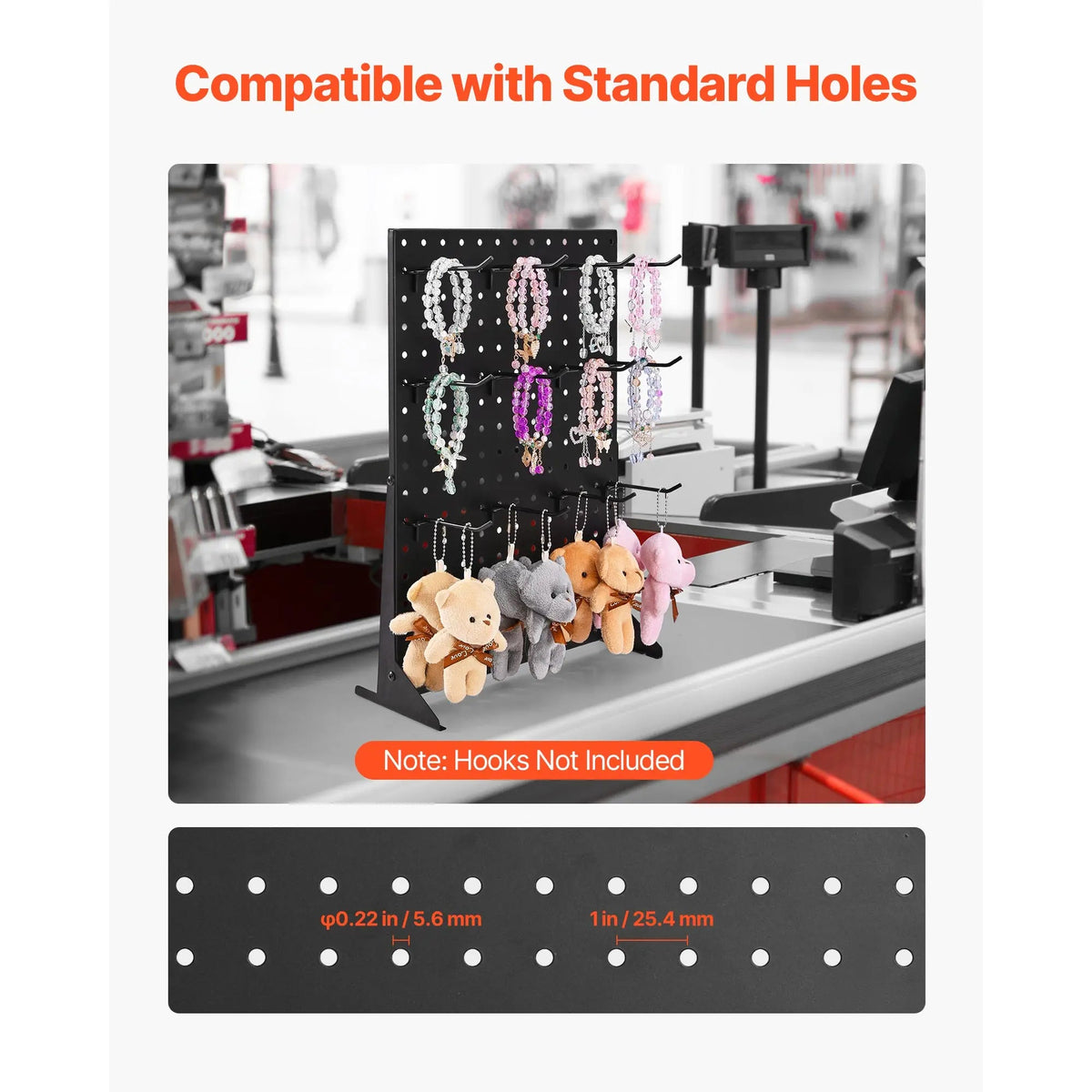 SucceBuy Pegboard Display Stand 17x13 in Tabletop Pegboard Display Stand Thickened Cold-Rolled Steel Peg Board Panel for Grocery - AMOCARTSucceBuy Pegboard Display Stand 17x13 in Tabletop Pegboard Display Stand Thickened Cold-Rolled Steel Peg Board Panel for Grocery
