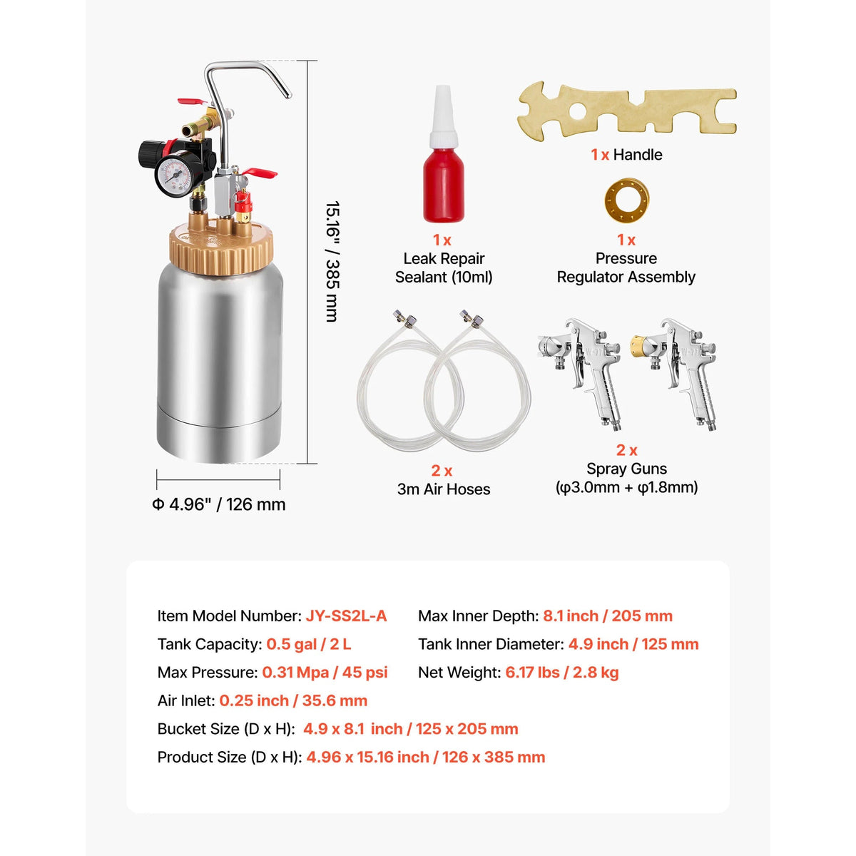 SucceBuy Spray Paint Pressure Pot Pressure Pot Paint Sprayer Spray Guns Central Pneumatic Sprays Gun for Furniture Car Fence - AMOCARTSucceBuy Spray Paint Pressure Pot Pressure Pot Paint Sprayer Spray Guns Central Pneumatic Sprays Gun for Furniture Car Fence