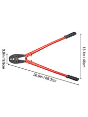 Bild in Galerie-Viewer laden, SucceBuy 24/30Inch Wire Rope Swager Crimper Tool Insulated Handle Aluminum Copper Cable Fishing Sleeves Cutter Crimping Pliers
