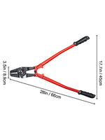 Amocart 24/30Inch Wire Rope Swager Crimper Tool Insulated Handle Aluminum Copper Cable Fishing Sleeves Cutter Crimping Pliers