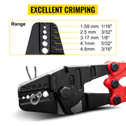 Bild in Galerie-Viewer laden, SucceBuy 24/30Inch Wire Rope Swager Crimper Tool Insulated Handle Aluminum Copper Cable Fishing Sleeves Cutter Crimping Pliers
