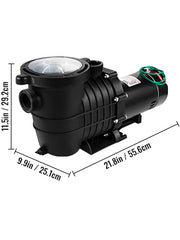 Bild in Galerie-Viewer laden, Amocart Swimming Pool Pump 110V/220V 5544GPH Powerful Self-priming for In/Above Ground Pool Water Circulation Strainer Basket
