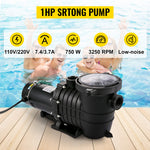 Amocart Swimming Pool Pump 110V/220V 5544GPH Powerful Self-priming for In/Above Ground Pool Water Circulation Strainer Basket