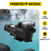 Bild in Galerie-Viewer laden, Amocart Swimming Pool Pump 110V/220V 5544GPH Powerful Self-priming for In/Above Ground Pool Water Circulation Strainer Basket
