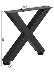 Load image into Gallery viewer, Amocart 2PCSMetal Table Legs Steel 2204LBS/1000KG Load  X-Shape with Pre-Drilled Holes for Home Use Commercial Bar Hotel Office
