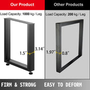 Load image into Gallery viewer, Amocart 2PCS Table Legs Steel 2204LBS /1000KG Load Square Shape with Pre-Drilled Holes for Home Use Commercial Bar Hotel Office
