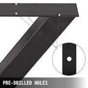 Load image into Gallery viewer, Amocart 2PCSMetal Table Legs Steel 2204LBS/1000KG Load  X-Shape with Pre-Drilled Holes for Home Use Commercial Bar Hotel Office
