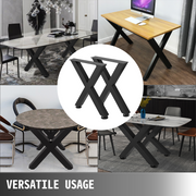 Load image into Gallery viewer, Amocart 2PCSMetal Table Legs Steel 2204LBS/1000KG Load  X-Shape with Pre-Drilled Holes for Home Use Commercial Bar Hotel Office
