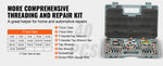 Amocart Tap and Die Set 40PCs 60PCs 80PCs 110/116PCs Metric SAE Standard Bearing Steel Taps and Dies Essential Threading Tool