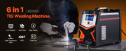 Load image into Gallery viewer, Amocart TIG Welder 200A 6-In-1 Welding Machine AC TIG/DC TIG/DC Pulse Spot MMA Stick Electric Welder with Synergic Control IGBT

