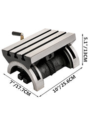 Load image into Gallery viewer, Amocart Tilting Milling Table Adjustable Rotary Worktable Machine with 3 T-Slots &amp; Crank Handle Heavy Duty for Grinding Milling

