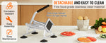 Amocart Commercial Vegetable Slicer 3/8 In Fruit Slicer Stainless Steel and Aluminum Alloy Vegetable Cutter Slicer Machine