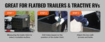 Amocart Trailer Tongue Box Aluminum Alloy Tongue Box Tool Chest Heavy Duty Trailer Box Utility Trailer Tongue Box for Pickup
