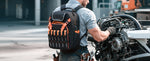 Amocart 45 Pockets Tool Backpack Tool Bag Reinforced Fabric Base Electrician Plumber Repairman Maintenance Worker Tool Bags