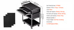 Amocart 5-Tier Tool Chest 2-Drawer Rolling Tool Work Cart with Locking & Pegboard Tools Storage Organizer for Garage Warehouse