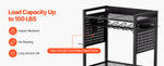 Amocart 4-tier Rolling Tool Organizer Cart 150 lbs Garage Floor Stand Storage Cart on Wheels Drill Holder Rack for Workshop