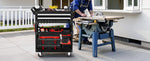 Amocart 5-Tier Tool Chest 2-Drawer Rolling Tool Work Cart with Locking & Pegboard Tools Storage Organizer for Garage Warehouse
