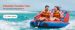 SucceBuy Towable Tubes for Boating 2/3/4-Rider 340/510/680 lbs Water Sports Boating Tubes-with Full Nylon Cover Dual Tow Points