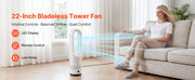 Load image into Gallery viewer, Amocart Bladeless Tower Fan 65°/80° Oscillating Standing Fan 8/12 Speeds &amp; 8/9-Hour Timer 14.76/15.42 ft High Velocity for Home
